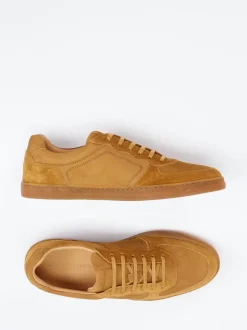 Konstantin Starke – Sneaker aus Veloursleder ockerbraun