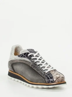 Konstantin Starke – Sneaker aus geprägtem Leder grau