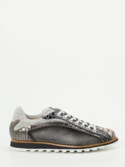 Konstantin Starke – Sneaker aus geprägtem Leder grau