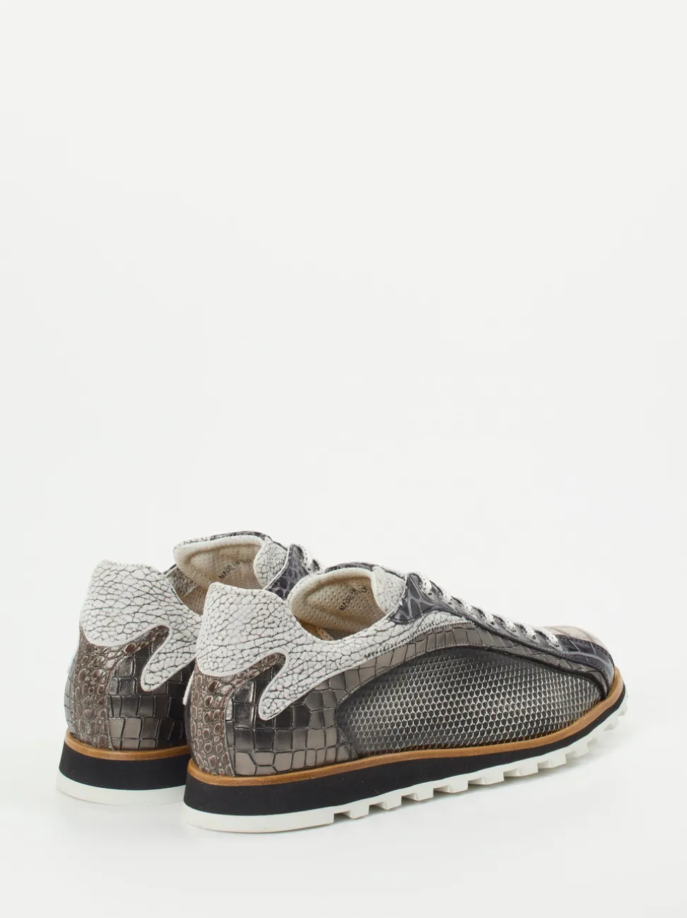 Konstantin Starke – Sneaker aus geprägtem Leder grau