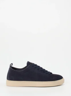 Konstantin Starke – Sneaker aus Veloursleder nachtblau