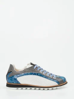 Konstantin Starke – Sneaker aus geprägtem Leder blau