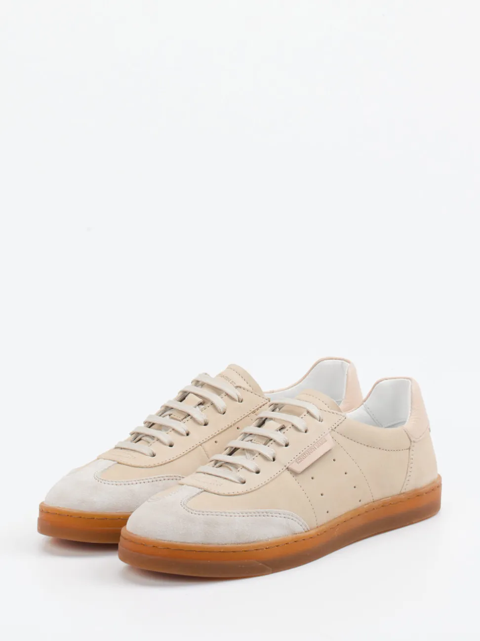 Konstantin Starke – Sneaker aus Velours- und Glattleder Beige