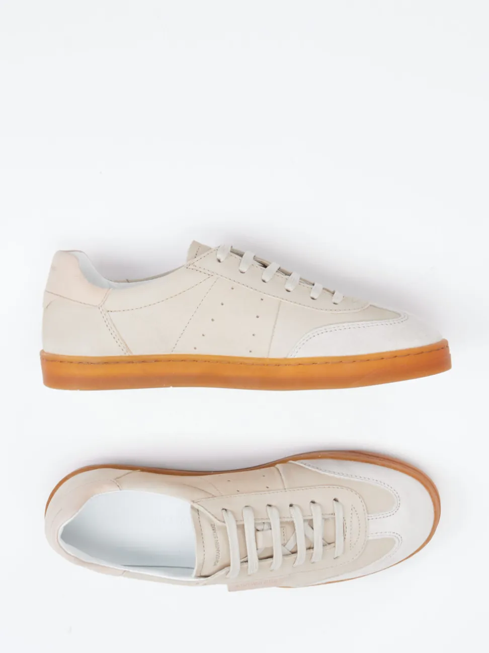 Konstantin Starke – Sneaker aus Velours- und Glattleder Beige