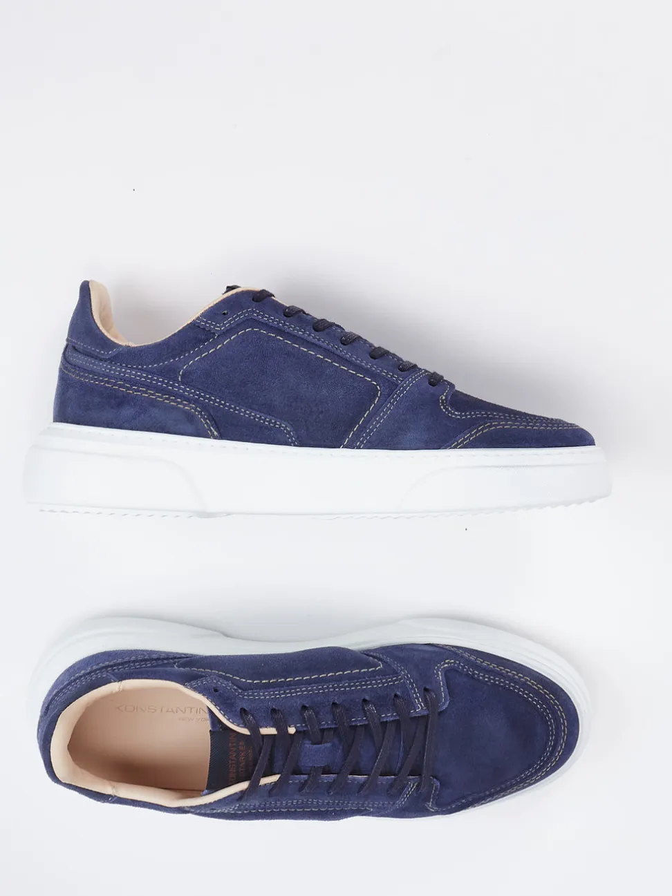 Konstantin Starke – Sneaker aus Veloursleder Dunkelblau