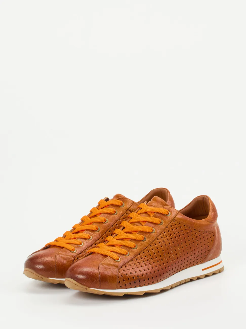 Konstantin Starke – Sneaker aus geprägtem Leder Braun