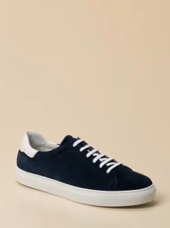 Konstantin Starke – Sneaker aus Veloursleder Dunkelblau