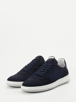 Konstantin Starke – Sneaker aus Veloursleder navyblau