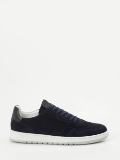 Konstantin Starke – Sneaker aus Veloursleder navyblau