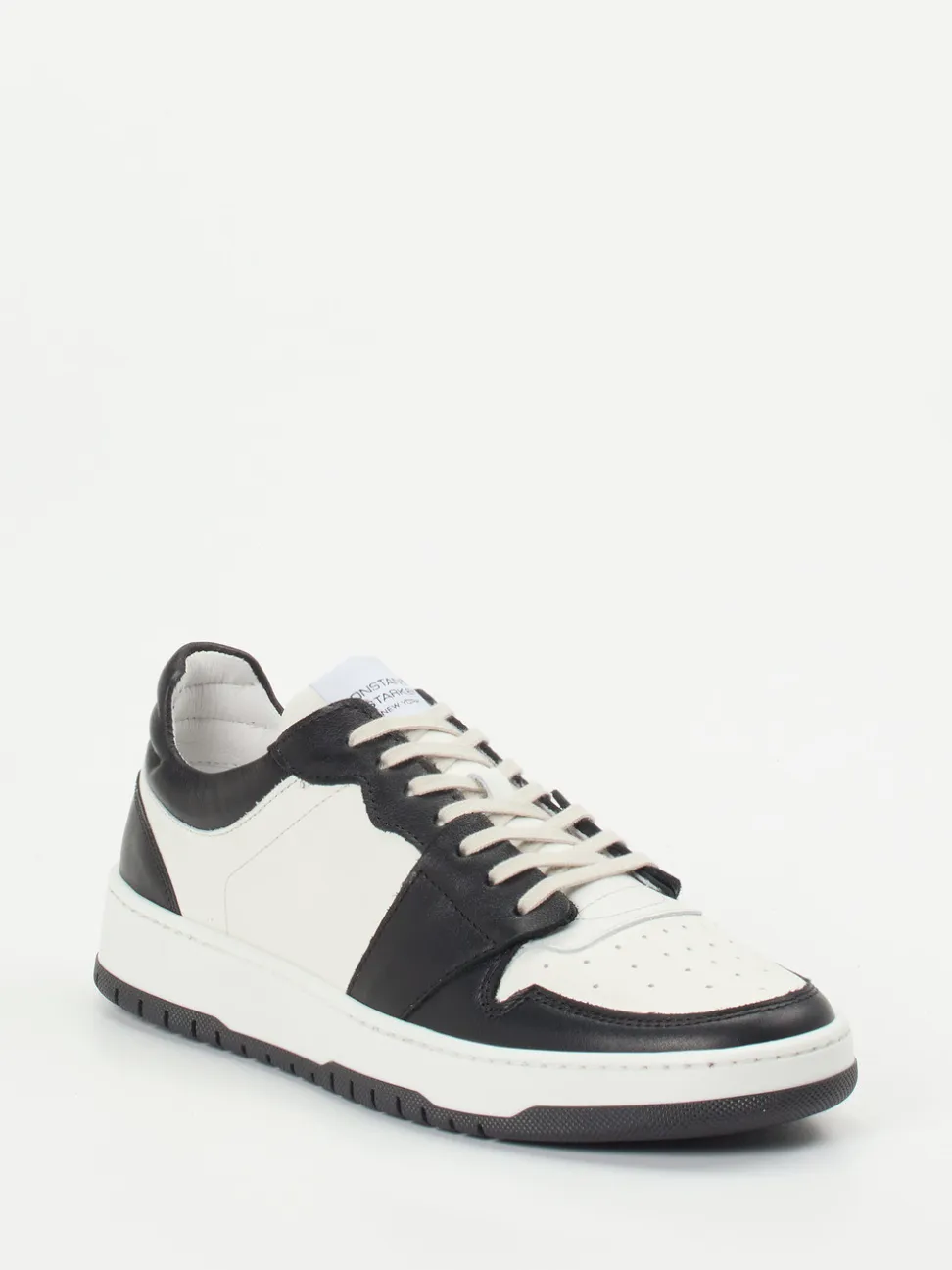 Konstantin Starke – Sneaker aus Kalbleder Offwhite-Schwarz