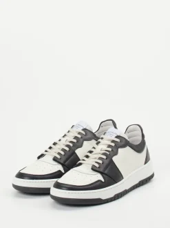 Konstantin Starke – Sneaker aus Kalbleder Offwhite-Schwarz