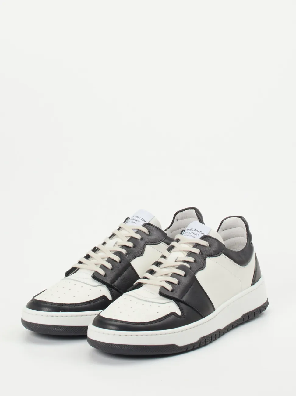 Konstantin Starke – Sneaker aus Kalbleder Offwhite-Schwarz