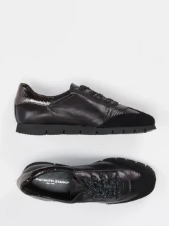 Konstantin Starke – Sneaker aus Lammleder mit Metallicdetail