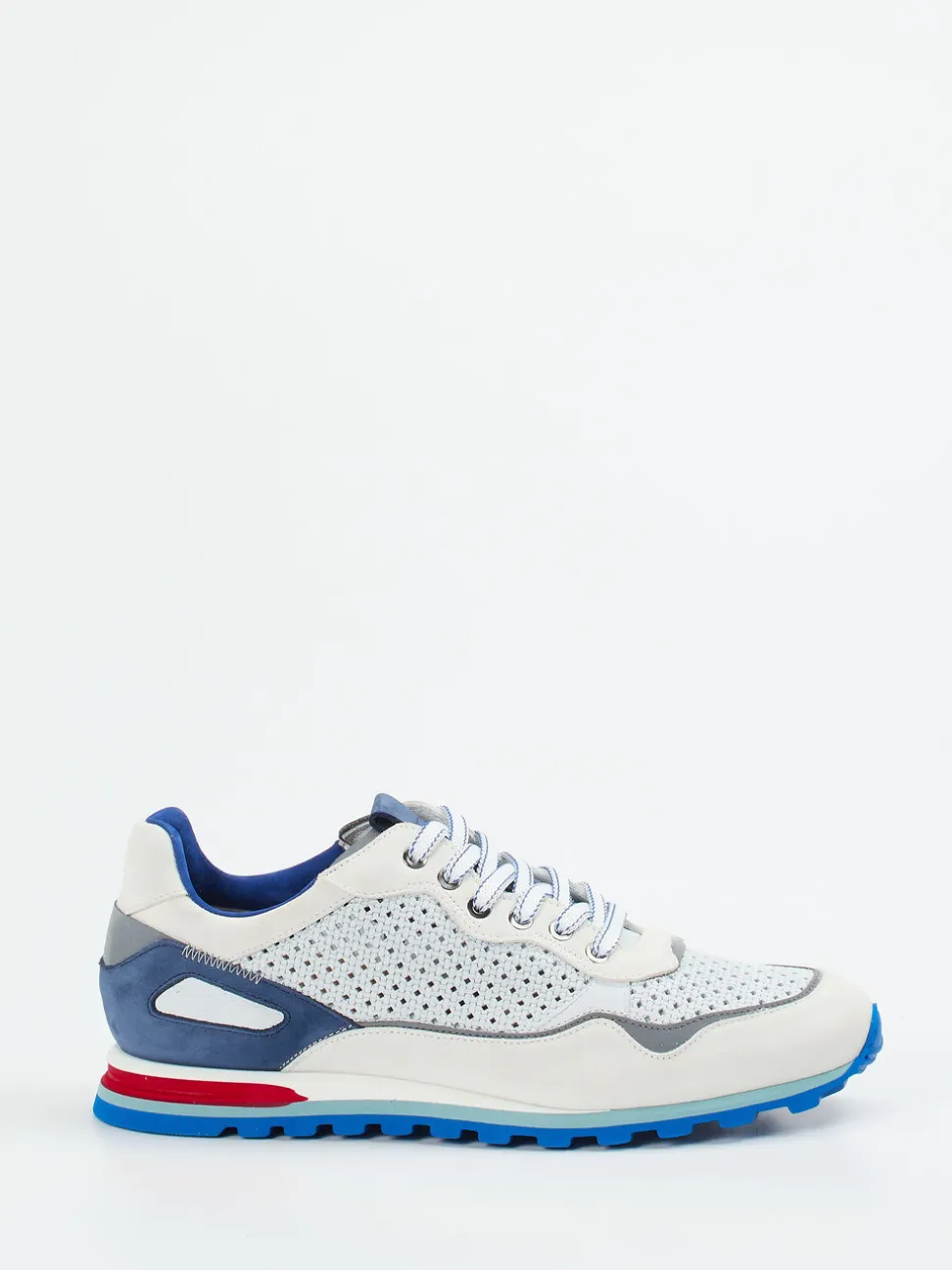 Konstantin Starke – Sneaker aus Leder und Mesh Offwhite