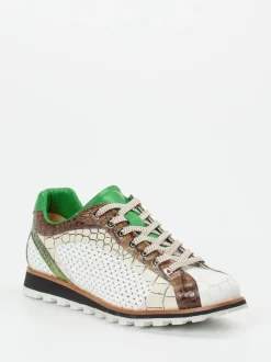 Konstantin Starke – Sneaker aus geprägtem Leder Weiß