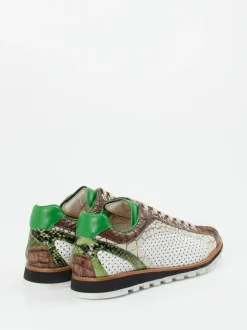 Konstantin Starke – Sneaker aus geprägtem Leder Weiß