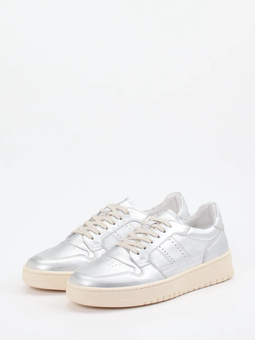 Konstantin Starke – Sneaker aus Kalbleder silber