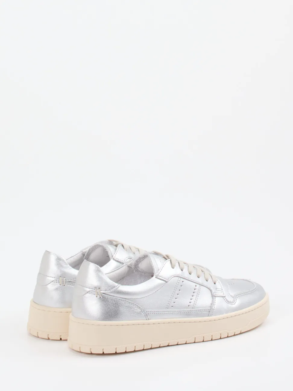 Konstantin Starke – Sneaker aus Kalbleder silber