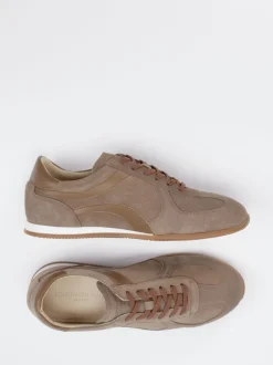 Konstantin Starke – Sneaker aus Veloursleder Taupe