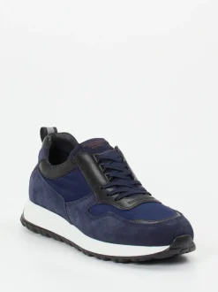 Konstantin Starke – Sneaker aus Veloursleder Dunkelblau