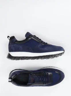 Konstantin Starke – Sneaker aus Veloursleder Dunkelblau