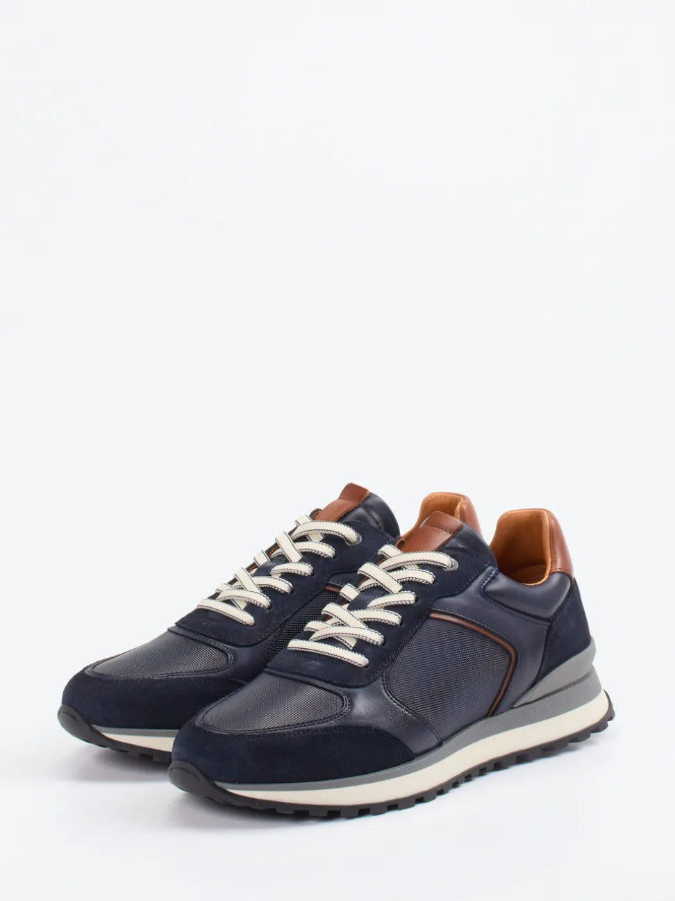 Konstantin Starke – Sneaker aus Veloursleder Dunkelblau
