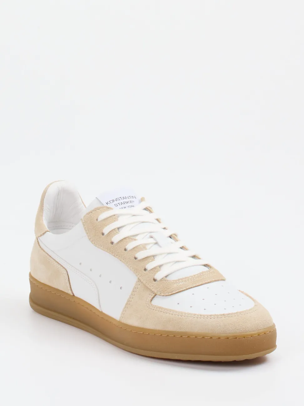 Konstantin Starke – Sneaker aus Leder in Weiß-Beige