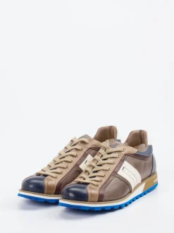 Konstantin Starke – Sneaker aus Kalbleder taupebraun