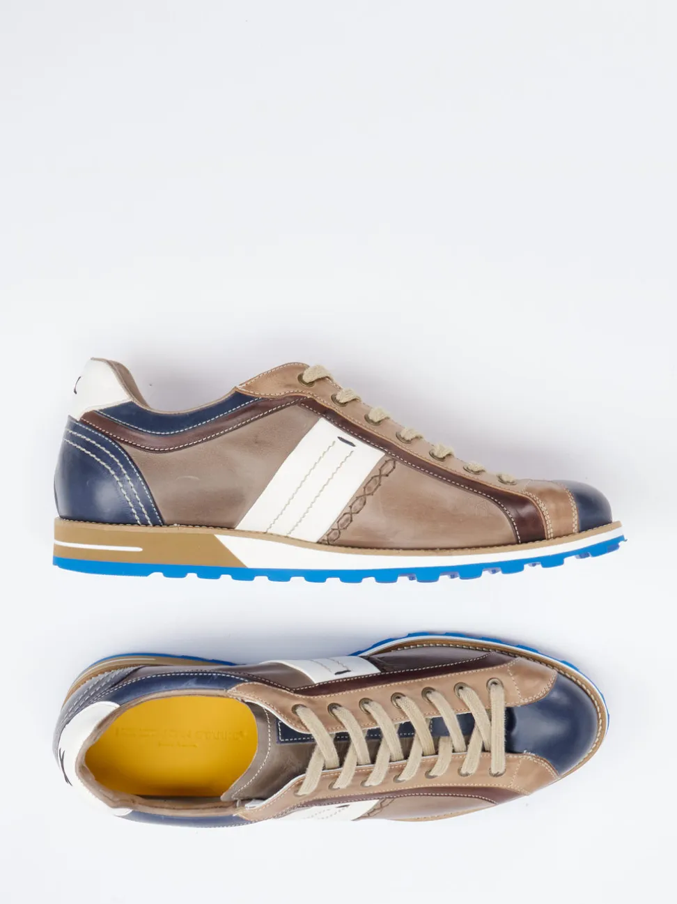 Konstantin Starke – Sneaker aus Kalbleder taupebraun