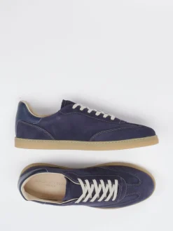 Konstantin Starke – Sneaker aus Veloursleder Dunkelblau