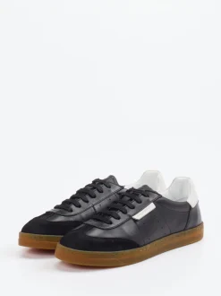 Konstantin Starke – Sneaker aus Velour/Leder Schwarz