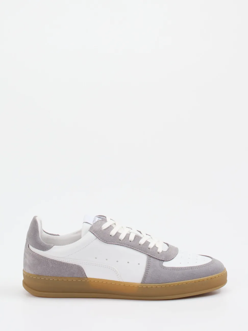 Konstantin Starke – Sneaker aus Velour/Leder weiß