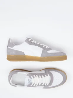 Konstantin Starke – Sneaker aus Velour/Leder weiß