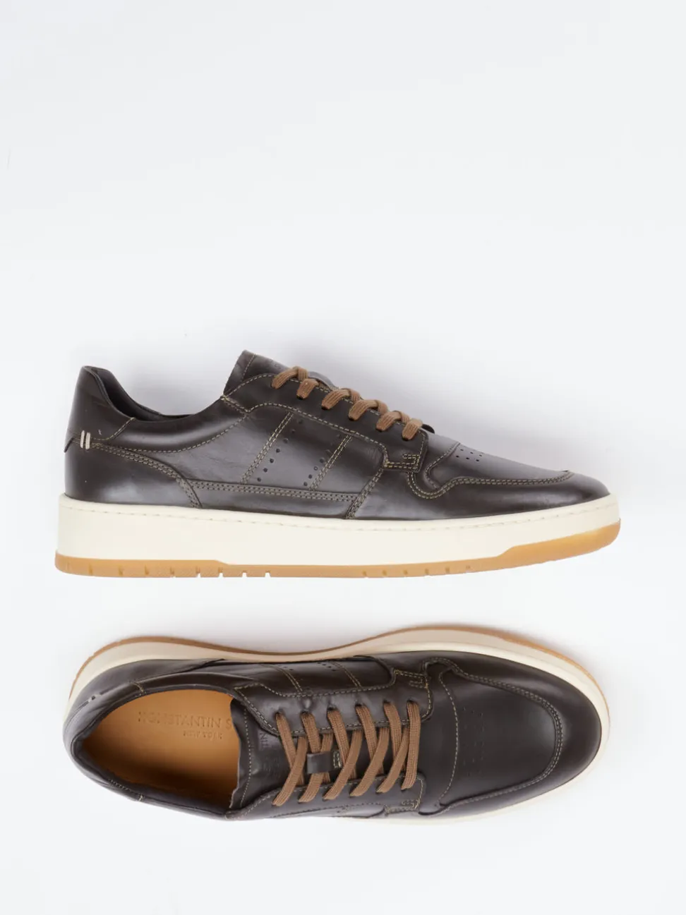 Konstantin Starke – Sneaker aus Kalbleder Dunkelbraun