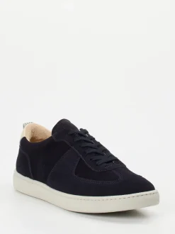 Konstantin Starke – Sneaker aus Veloursleder Tiefdunkelblau