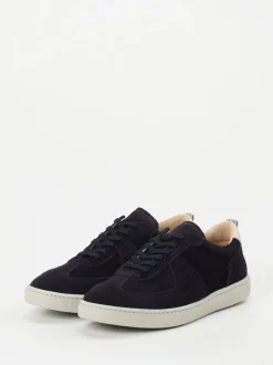 Konstantin Starke – Sneaker aus Veloursleder Tiefdunkelblau