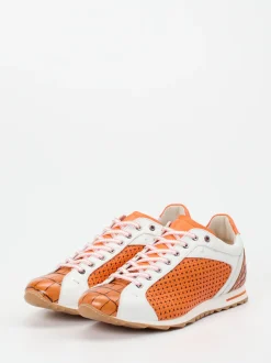 Konstantin Starke – Sneaker aus geprägtem Leder Orange