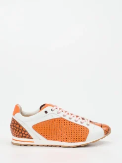 Konstantin Starke – Sneaker aus geprägtem Leder Orange