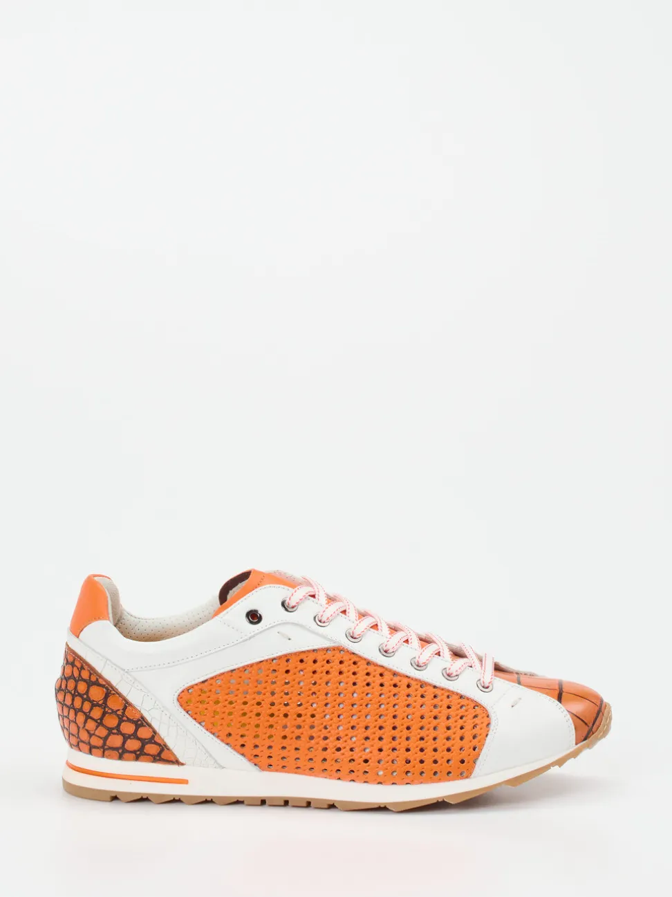 Konstantin Starke – Sneaker aus geprägtem Leder Orange