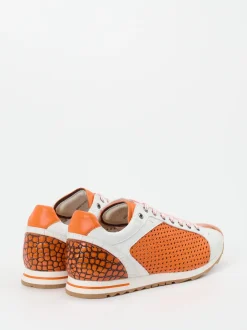 Konstantin Starke – Sneaker aus geprägtem Leder Orange