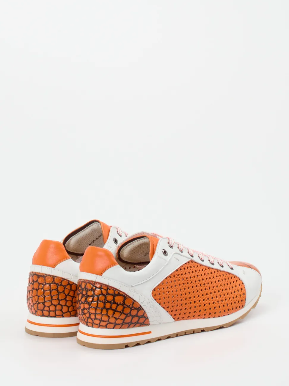 Konstantin Starke – Sneaker aus geprägtem Leder Orange