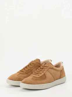 Konstantin Starke – Sneaker aus Veloursleder cognac