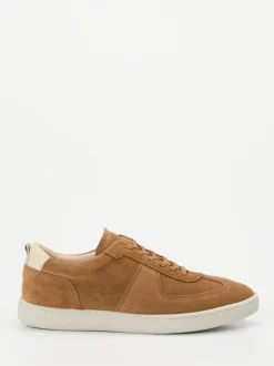 Konstantin Starke – Sneaker aus Veloursleder cognac