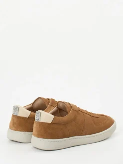 Konstantin Starke – Sneaker aus Veloursleder cognac