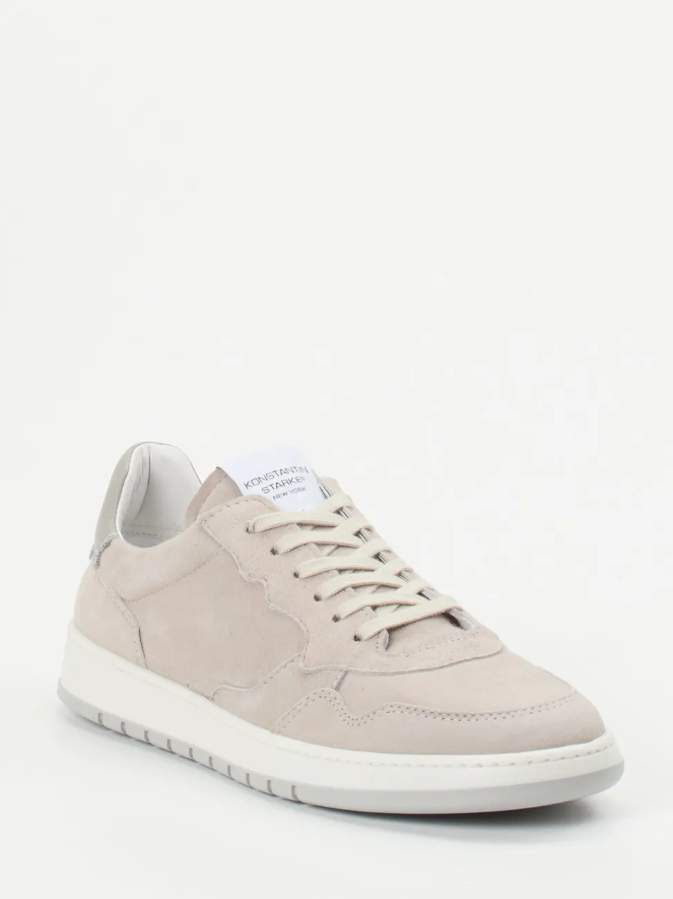 Konstantin Starke – Sneaker aus Veloursleder cremebeige