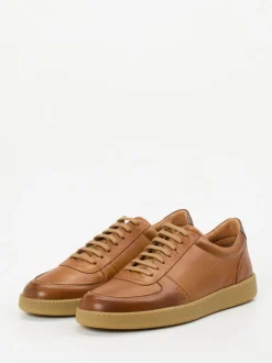 Konstantin Starke – Sneaker aus Kalbleder cognacbraun