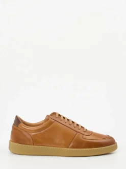 Konstantin Starke – Sneaker aus Kalbleder cognacbraun