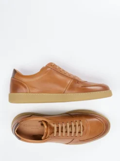 Konstantin Starke – Sneaker aus Kalbleder cognacbraun