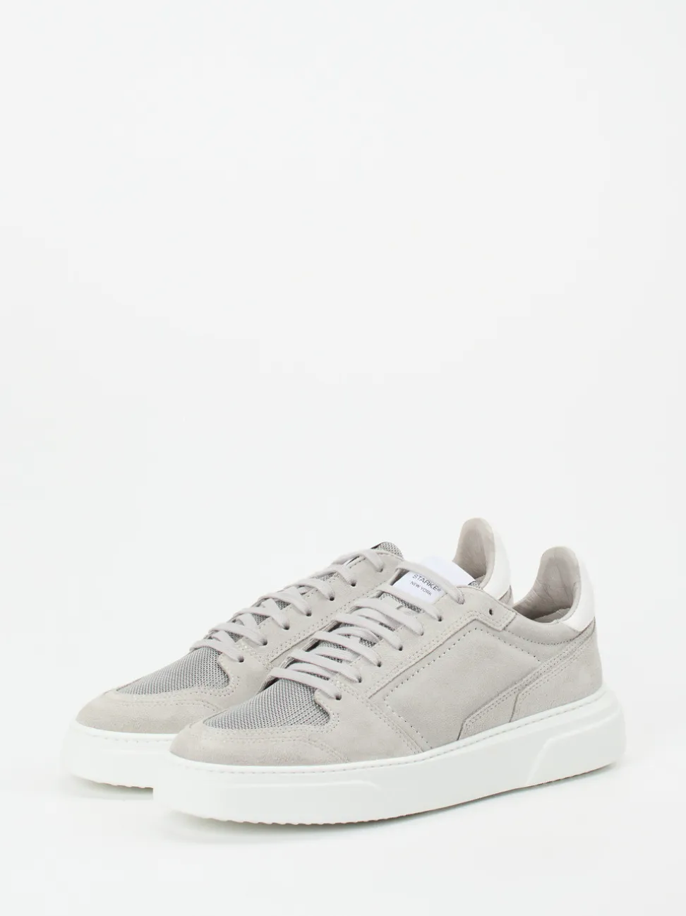Konstantin Starke – Sneaker aus Veloursleder hellgrau