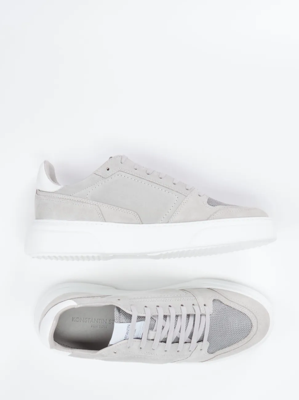Konstantin Starke – Sneaker aus Veloursleder hellgrau